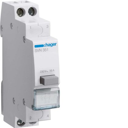 HAGER SVN351 Nyomógomb, 1Z+1NY, 16A, moduláris, 1M