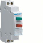   HAGER SVN391 Nyomógomb, 1Z+1NY, 16A, 2 nyomógombbal, moduláris, 1M