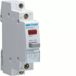   HAGER SVN422 Nyomógomb, 1NY, 16A, 230V AC, piros LED-del, moduláris, 1M