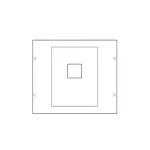 HAGER UC008 Quadro HA352 beépítő készlet 300x350mm