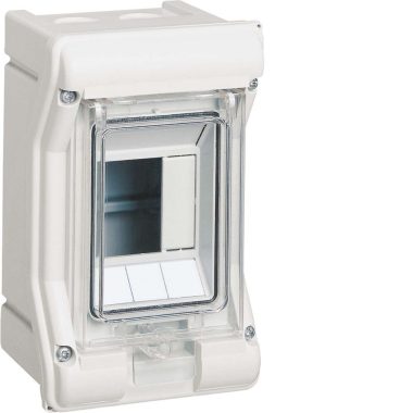 HAGER VE103PN Vector elosztó, IP65, 3 modul, UV álló, kikönnyített kábelbevezetéssel. 175x111x93mm HAGER VE103PN Vector elosztó, IP65, 3 modul, UV álló, kikönnyített kábelbevezetéssel. 175x111x93mm