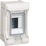   HAGER VE103SN Vector elosztó, IP65, 3 modul, UV álló, 175x111x93mm