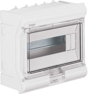 HAGER VE110SN Vector elosztó, IP65, 10 modul, UV álló. 210x237x114mm