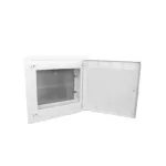   HAGER VF218PZF Multimédia golf kiselosztó, süllyesztett, teli ajtó, 495x426x72mm fakivágásba