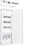   HAGER VH603NWH Volta hibrid perforált fém ajtóval, gipszkartonba építhető, 36 modul, 3 sor,
