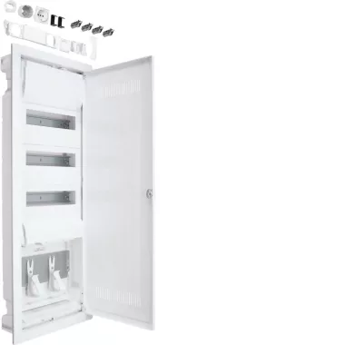 HAGER VH603WWH Volta hibrid perforált műanyag ajtóval, gipszkartonba építhető, 36 modul, 3 sor, HAGER VH603WWH Volta hibrid perforált műanyag ajtóval, gipszkartonba építhető, 36 modul, 3 sor,