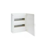   HAGER VS212PD Golf kiselosztó, 2 soros, 24M, falon kívüli, teli ajtó, 377x282x99mm