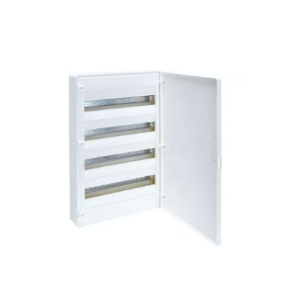   HAGER VS418PD Golf kiselosztó, 4 soros, 72M, falon kívüli, teli ajtó, 647x390x99mm