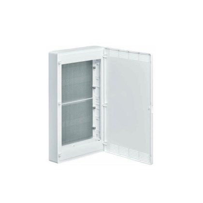   HAGER VS418PZF Multimédia golf kiselosztó, falon kívüli, teli ajtó, 646,5x389,5x98,5mm