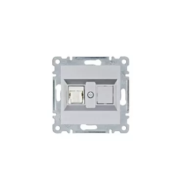 HAGER WL2112 Számítógépaljzat RJ45, cat.5e, UTP - ezüst HAGER WL2112 Számítógépaljzat RJ45, cat.5e, UTP - ezüst