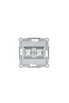 HAGER WL2122 Dupla számítógépaljzat RJ45, cat.5e, UTP - ezüst