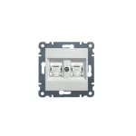   HAGER WL2140 Dupla számítógépaljzat RJ45, cat.5e, FTP - fehér