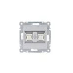   HAGER WL2142 Dupla számítógépaljzat RJ45, cat.5e, FTP - ezüst