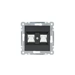   HAGER WL2143 Dupla számítógépaljzat RJ45, cat.5e, FTP - fekete