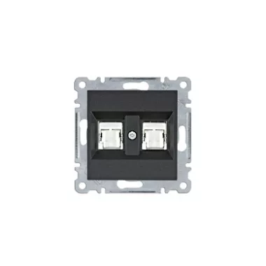 HAGER WL2143 Dupla számítógépaljzat RJ45, cat.5e, FTP - fekete HAGER WL2143 Dupla számítógépaljzat RJ45, cat.5e, FTP - fekete