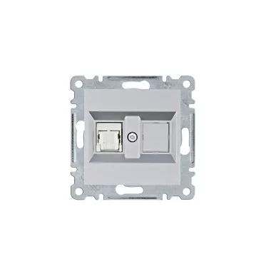 HAGER WL2152 Számítógépaljzat RJ45, cat.6e, UTP - ezüst HAGER WL2152 Számítógépaljzat RJ45, cat.6e, UTP - ezüst