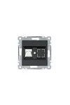 HAGER WL2153 Számítógépaljzat RJ45, cat.6e, UTP - fekete