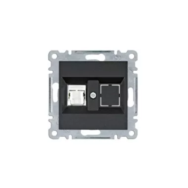 HAGER WL2153 Számítógépaljzat RJ45, cat.6e, UTP - fekete HAGER WL2153 Számítógépaljzat RJ45, cat.6e, UTP - fekete