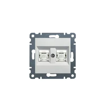 HAGER WL2160 Dupla számítógépaljzat RJ45, cat.6e, UTP - fehér HAGER WL2160 Dupla számítógépaljzat RJ45, cat.6e, UTP - fehér