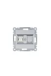 HAGER WL2172 Számítógépaljzat RJ45, cat.6e, FTP - ezüst