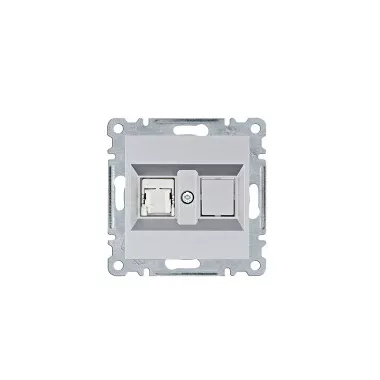 HAGER WL2172 Számítógépaljzat RJ45, cat.6e, FTP - ezüst HAGER WL2172 Számítógépaljzat RJ45, cat.6e, FTP - ezüst