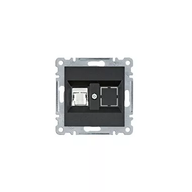 HAGER WL2173 Számítógépaljzat RJ45, cat.6e, FTP - fekete