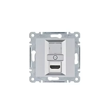 HAGER WL2612 HDMI csatlakozó - ezüst