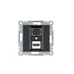 HAGER WL2613 HDMI csatlakozó - fekete