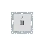 HAGER WL4210 USB töltő, 2A - fehér
