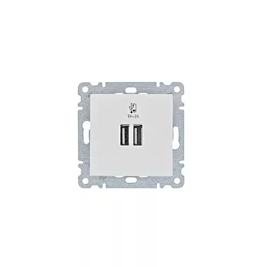 HAGER WL4210 USB töltő, 2A - fehér HAGER WL4210 USB töltő, 2A - fehér