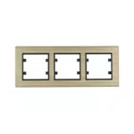   HAGER WL9234 3-as vízszintes keret - bronz alumínium PASSION