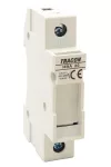 TRACON HBA-1P-20 Szakaszolókapcsoló-biztosító hengeres bizt.hoz, maszkolható 20A, 8x32mm; Un=230V/400V