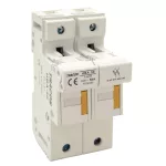   TRACON HBA-2P-50 Szakaszolókapcsoló-biztosítóhengeres bizt.hoz, maszkolható 50A, 14x51mm; Un=230V/400V