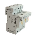   TRACON HBA-3P-50 Szakaszolókapcsoló-biztosítóhengeres bizt.hoz, maszkolható 50A, 14x51mm; Un=230V/400V