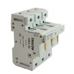   TRACON HBA-3P-50 Szakaszolókapcsoló-biztosítóhengeres bizt.hoz, maszkolható 50A, 14x51mm; Un=230V/400V