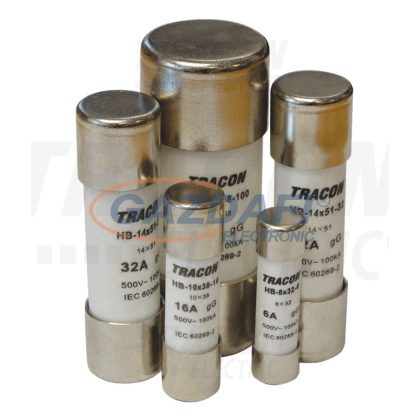   TRACON HBM-14X51-6 Siguranță cilindrică aM 6A, 500V, 100kA, 14x51