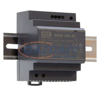 Mean Well HDR-100-12 DIN sínre pattintható tápegység, 90 W, 12 V