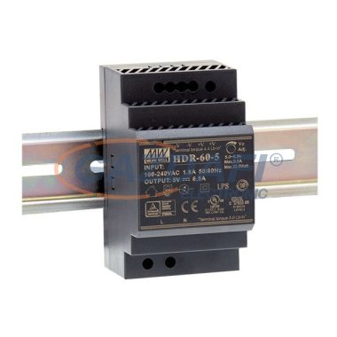 Mean Well HDR-60-12 DIN sínre pattintható tápegység, 54 W, 12 V
