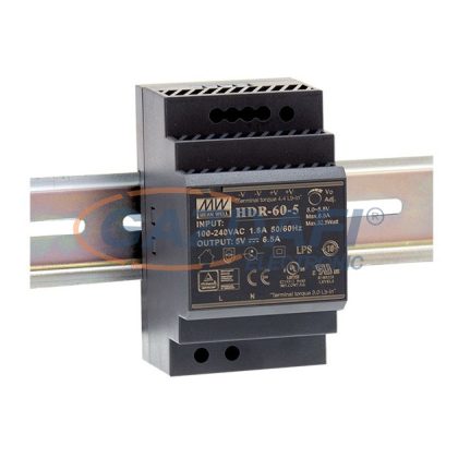   Mean Well HDR-60-24 DIN sínre pattintható tápegység, 60 W, 24 V