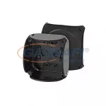 HENSEL EB 04 B Üres tokozat, sima oldalfalakkal, fekete