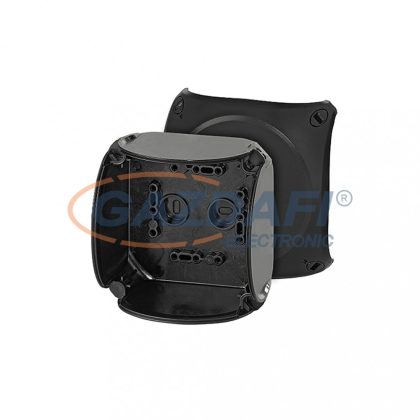 HENSEL EB 04 B Üres tokozat, sima oldalfalakkal, fekete