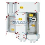   HENSEL HÁFM200-U Áramváltós mérőhely 200 A-ig, 1 felhasználási helyes indirekt mérés, földkábeles csatlakozásra, felületre szerelt, kombinált szekrény kivitelben, tűzeseti lekapcsolással