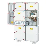   HENSEL HÁFM500M-U Áramváltós mérőhely 500 A-ig, 1 felhasználási helyes indirekt mérés, földkábeles, felületre szerelt, kombinált szekrény kivitelben, megszakítóval, tűzeseti lekapcsolással