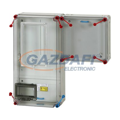   HENSEL HB30VM-U 1 és 3 fázisú egy mérőhelyes fogyasztásmérő szekrény vezérelt / H-tarifás méréshez, 63 A-ig, IP65, 600x600x230mm