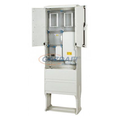   HENSEL HB33K0FE4-U 1 és 3 fázisú két mérőhelyes fogyasztásmérő szekrény mindennapszaki (80 A) és vezérelt H-tarifa (63 A) méréshez, IP65, 660x1978x320mm