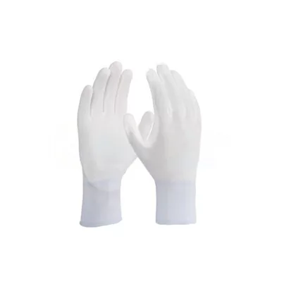 HF8-FH kötött kesztyű PU mártással, 8-as méret, fehér