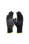 HF8-FK kötött kesztyű PU mártással, 8-as méret, fekete