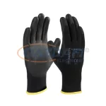 HF8-FK kötött kesztyű PU mártással, 8-as méret, fekete