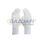 HF9-FH kötött kesztyű PU mártással, 9-es méret, fehér