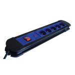 TRACON HKTF5-3M 5-ös elosztó kapcsolóval, túlfeszvédelemmel, csapos kivitel 5×FRENCH, 3m, 